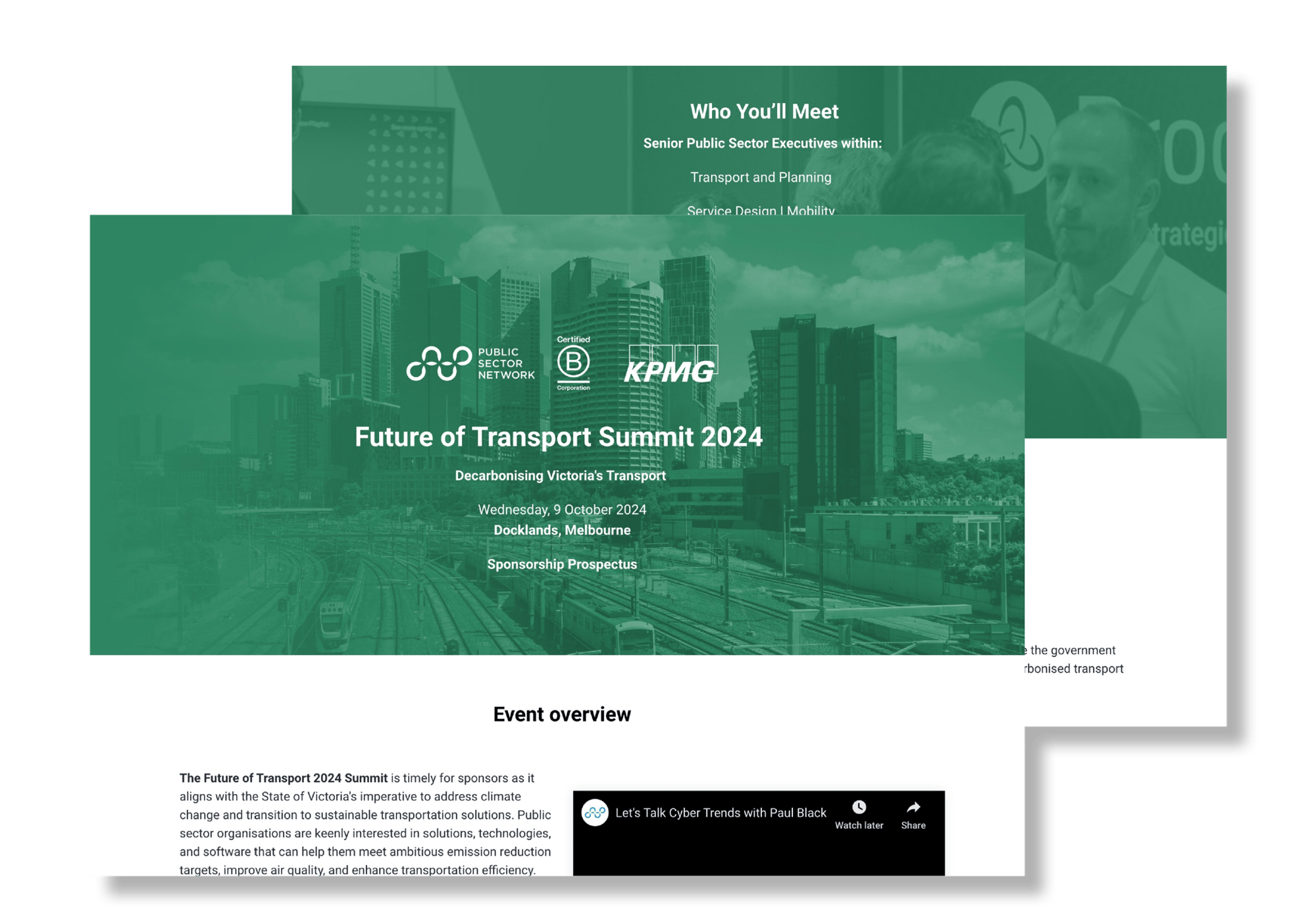Future of Transport Summit 2024, Wednesday, 9th October Docklands, Melbourne
